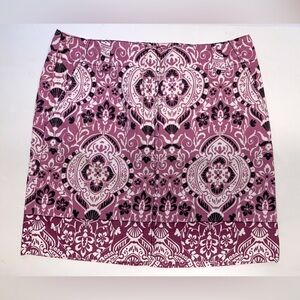 Women’s Above Knee/Pencil Skirt, Size 4, Purples/White/Black, by Loft